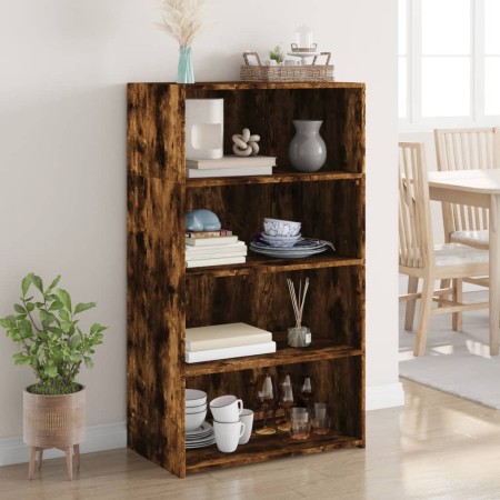 Aparador alto madera de ingeniería roble ahumado 70x41x124 cm by , Sideboards - Ref: Foro24-846408, Price: 79,45 €, Discount: %