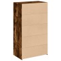 Hoher Schrank aus geräucherter Eichen-Ingenieurholz 70x41x124 cm. von , Sideboards - Ref: Foro24-846408, Preis: 79,45 €, Raba...