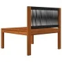 Garden furniture 2 pieces with cushions solid acacia wood by vidaXL, Modular outdoor sofas - Ref: Foro24-312426, Price: 220,6...
