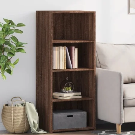 Aparador alto madera de ingeniería marrón roble 50x41x124 cm by , Sideboards - Ref: Foro24-846403, Price: 80,22 €, Discount: %