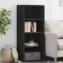 Aparador alto madera de ingeniería negro 50x41x124 cm by , Sideboards - Ref: Foro24-846398, Price: 71,03 €, Discount: %