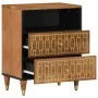 Mesita de noche madera maciza de mango 50x33x62 cm by , Nightstands - Ref: Foro24-358294, Price: 115,23 €, Discount: %