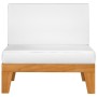 Zentrales Sofa und Kissen cremeweißes Akazienholz von vidaXL, Modulare Sofas für den Außenbereich - Ref: Foro24-312150, Preis...