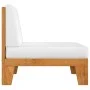 Zentrales Sofa und Kissen cremeweißes Akazienholz von vidaXL, Modulare Sofas für den Außenbereich - Ref: Foro24-312150, Preis...