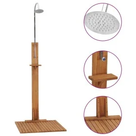 Gartendusche aus massivem Teakholz, 75 x 75 x 210 cm von vidaXL, Pool- und Spa-Zubehör - Ref: Foro24-312276, Preis: 230,01 €,...