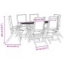 Juego comedor de jardín 7 pzas madera maciza acacia y textileno by , Garden sets - Ref: Foro24-3279312, Price: 688,62 €, Disc...