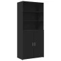 Aparador alto madera de ingeniería negro 80x42,5x249 cm de , Aparadores - Ref: Foro24-3281358, Precio: 271,27 €, Descuento: %