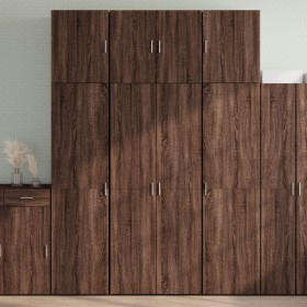 Aparador alto madera de ingeniería marrón roble 80x42,5x249 cm by , Sideboards - Ref: Foro24-3281370, Price: 262,34 €, Discou...