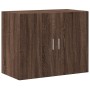 Aparador alto madera de ingeniería marrón roble 80x42,5x249 cm by , Sideboards - Ref: Foro24-3281370, Price: 262,34 €, Discou...