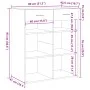 Ingenieurholz-Sideboard in Weiß 80x42,5x93 cm von , Sideboards - Ref: Foro24-3281476, Preis: 97,82 €, Rabatt: %