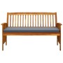 Gartenbank mit Kissen aus massivem Akazienholz 147 cm von vidaXL, Gartenbänke - Ref: Foro24-312135, Preis: 176,81 €, Rabatt: %