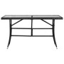 Mesa de jardín 140x80x74 cm ratán sintético negro by , Garden tables - Ref: Foro24-318713, Price: 128,76 €, Discount: %