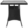 Gartentisch 140x80x74 cm aus schwarzem Kunststoff-Rattan von , Gartentische - Ref: Foro24-318713, Preis: 126,38 €, Rabatt: %