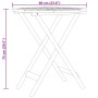 Mesa jardín plegable madera maciza de eucalipto Ø60x75 cm