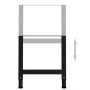 Workbench structure 2 pcs metal 55x(69-95.5)cm black by vidaXL, Table legs - Ref: Foro24-147931, Price: 49,34 €, Discount: %