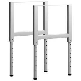 Workbench structure 2 pcs metal 55x(69-95.5)cm gray by vidaXL, Table legs - Ref: Foro24-147932, Price: 51,35 €, Discount: %