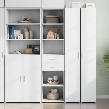 Aparador de madera de ingeniería blanco 45x42,5x185 cm by , Sideboards - Ref: Foro24-3281448, Price: 138,94 €, Discount: %