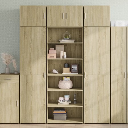 Aparador alto madera de ingeniería roble Sonoma 70x41x185 cm by , Sideboards - Ref: Foro24-3281689, Price: 124,92 €, Discount: %