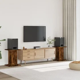 Soportes altavoces 2 uds madera roble ahumado 30x30x60 cm by , Speaker stands - Ref: Foro24-852658, Price: 53,93 €, Discount: %