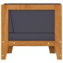 Ecksofa und Kissen aus dunkelgrauem Akazienholz von vidaXL, Modulare Sofas für den Außenbereich - Ref: Foro24-312149, Preis: ...