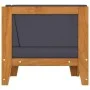 Sectional Corner Sofa and Cushions Dark Gray Acacia Wood by vidaXL, Modular outdoor sofas - Ref: Foro24-312149, Price: 131,78...