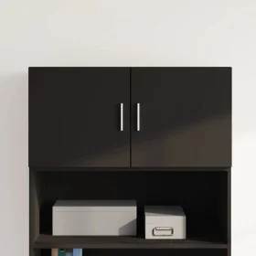 Wandschrank aus schwarzem Ingenieurholz 80x42,5x40 cm von , Sideboards - Ref: Foro24-846125, Preis: 60,78 €, Rabatt: %