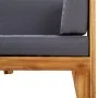 Sectional Corner Sofa and Cushions Dark Gray Acacia Wood by vidaXL, Modular outdoor sofas - Ref: Foro24-312149, Price: 131,78...