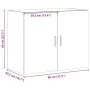 Wandschrank aus weißem Ingenieurholz 80x42,5x64 cm von , Sideboards - Ref: Foro24-846131, Preis: 67,51 €, Rabatt: %