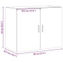Wandschrank aus weißem Ingenieurholz 80x42,5x64 cm von , Sideboards - Ref: Foro24-846131, Preis: 70,76 €, Rabatt: %
