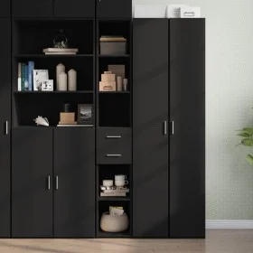 Schwarzer Schrank aus Holzwerkstoff 30x42,5x185 cm von , Sideboards - Ref: Foro24-846237, Preis: 101,31 €, Rabatt: %