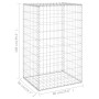 Gabionenwand mit verzinkten Stahlabdeckungen 60x50x100 cm von vidaXL, Zaunpaneele - Ref: Foro24-147812, Preis: 52,68 €, Rabat...