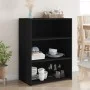 Aparador de madera de ingeniería negro 70x41x93 cm by , Sideboards - Ref: Foro24-846370, Price: 66,07 €, Discount: %