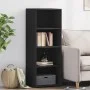 Aparador alto madera ingeniería negro 45x41x124 cm by , Sideboards - Ref: Foro24-846391, Price: 67,01 €, Discount: %