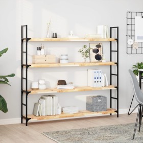 Estante flotante madera maciza de acacia sin tratar 140x20x4 cm by , Shelves and shelves - Ref: Foro24-3279435, Price: 60,46 ...