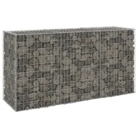 Gabion wall with galvanized steel covers 200x60x100 cm by vidaXL, fence panels - Ref: Foro24-147815, Price: 98,41 €, Discount: %