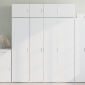 Aparador alto madera de ingeniería blanco 80x42,5x185 cm by , Sideboards - Ref: Foro24-3281434, Price: 221,18 €, Discount: %