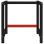 Black and red metal workbench structure 150x57x79 cm by vidaXL, Table legs - Ref: Foro24-147927, Price: 78,93 €, Discount: %