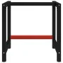 Black and red metal workbench structure 150x57x79 cm by vidaXL, Table legs - Ref: Foro24-147927, Price: 77,14 €, Discount: %