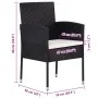 Sillas de jardín con cojines crema 2 uds ratán sintético negro de , Sillas de jardín - Ref: Foro24-318724, Precio: 94,02 €, D...