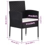 Sillas de jardín con cojines crema 2 uds ratán sintético negro by , Garden chairs - Ref: Foro24-318724, Price: 98,82 €, Disco...