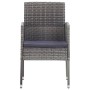 Gartenstühle mit grauen Kissen, 2 Stück, graues Kunststoffrattan von , Gartenstühle - Ref: Foro24-318705, Preis: 88,23 €, Rab...