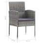 Sillas de jardín con cojines grises 2 uds ratán sintético gris by , Garden chairs - Ref: Foro24-318705, Price: 88,23 €, Disco...