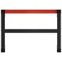 Black and red metal workbench structure 150x57x79 cm by vidaXL, Table legs - Ref: Foro24-147927, Price: 77,14 €, Discount: %