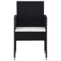 Sillas de jardín con cojines crema 4 uds ratán sintético negro de , Sillas de jardín - Ref: Foro24-318707, Precio: 190,97 €, ...