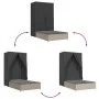 Doppel-Liegestuhl mit Dach und Vorhängen aus hellem grauen synthetischen Rattan. von , Liegen - Ref: Foro24-368104, Preis: 29...