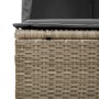 Doppel-Liegestuhl mit Dach und Vorhängen aus hellem grauen synthetischen Rattan. von , Liegen - Ref: Foro24-368104, Preis: 26...