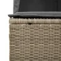 Tumbona doble con techo y cortinas ratán sintético gris claro de , Tumbonas - Ref: Foro24-368104, Precio: 292,19 €, Descuento: %
