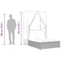 Tumbona doble con techo y cortinas ratán sintético gris claro by , Loungers - Ref: Foro24-368104, Price: 262,19 €, Discount: %