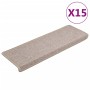 Alfombrillas para escaleras 15 unidades 65x21x4 cm Gris topo