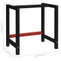 Black and red metal workbench structure 150x57x79 cm by vidaXL, Table legs - Ref: Foro24-147927, Price: 77,14 €, Discount: %